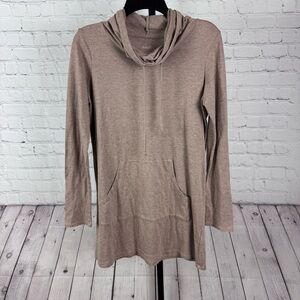 J. Jill Pure Jill Ultra Soft Tunic Cowl Neck Tan Color Cotton Modal Size XS